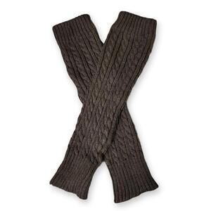 SOLD- Brown Cable Knit Leg Warmers